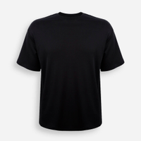 Camiseta juvenil de algodão peruano preta