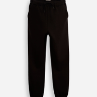 Calça jogger juvenil de moletom básica preta