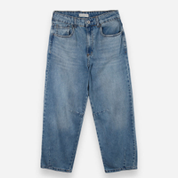 Calça juvenil jeans loose azul