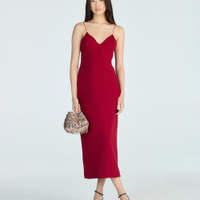 Vestido midi corset vermelho