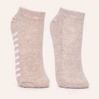 Kit de 2 meias listras cano baixo off white