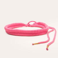 Cinto de corda trançada rosa