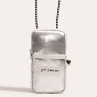 Bolsa infantil shoulder bag para celular prata