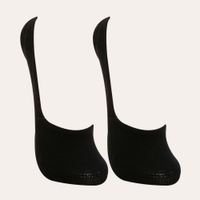 Kit de 2 meias sapatilha invisível preto