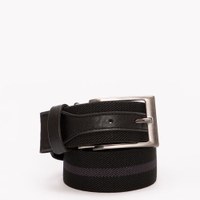 Cinto dupla face com fivela preto