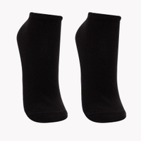 Kit de 2 pares de meias sapatilha preto
