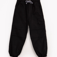 Calça parachute infantil de sarja preto