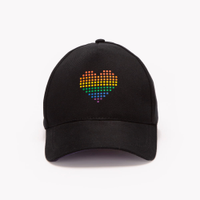 Boné aba curva pride preto