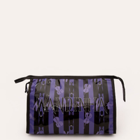 Necessaire listrada com alça wandinha colorido