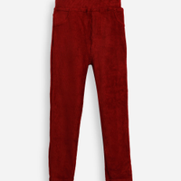 Calça legging infantil aveludada vinho