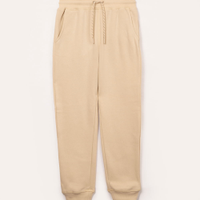 Calça jogger de moletom infantil - bege