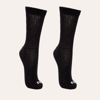 Kit de 2 pares de meias cano alto preto