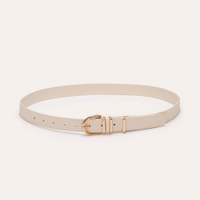 Cinto básico com fivela off white