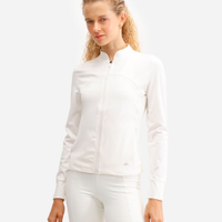 Jaqueta gola alta esportiva off white