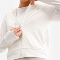 Jaqueta com capuz esportiva - off white