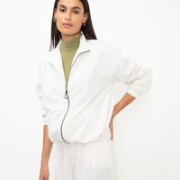Jaqueta corta vento básica - off white