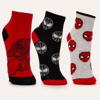 Kit de 3 pares de meias cano médio homem aranha colorido