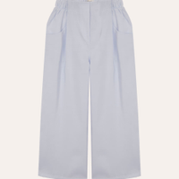 Calça wide leg infantil cós com elástico azul