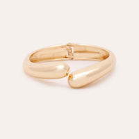 Bracelete de metal gota dourado