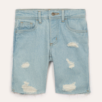 Bermuda jeans infantil destroyed ciclos azul