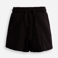 Short de moletom infantil com nervura preto