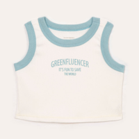 Cropped infantil greenfluencer ciclos off white