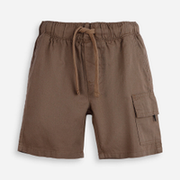 Bermuda cargo de sarja infantil marrom