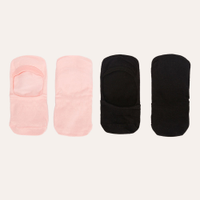 Kit de 2 pares de meias invisíveis lisas colorida