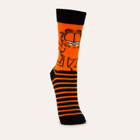 Meia cano longo garfield laranja