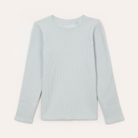 Blusa canelada infantil azul