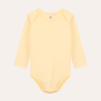 Body de algodão infantil manga longa amarelo