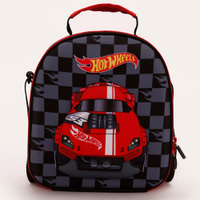 Lancheira térmica infantil hot wheels preta