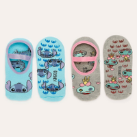 Kit de 2 meias sapatilha stitch colorida