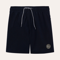Short boardshort infantil cós com elástico e cordão azul