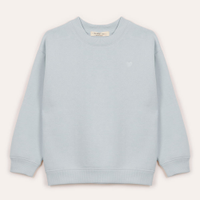 Blusão oversized de moletom infantil coração azul