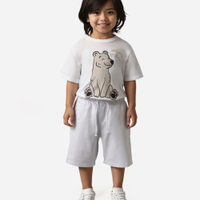 Bermuda infantil com bolsos texturizada branca