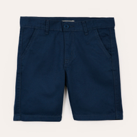 Bermuda de sarja infantil bolso chino azul