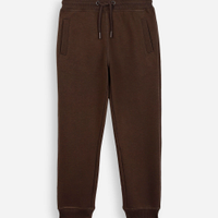 Calça jogger infantil de moletom marrom