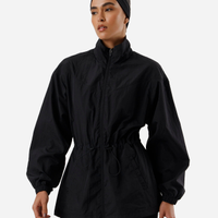 Parka feminina esportiva texturizada preta