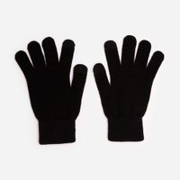 Luva masculina de tricot touch screen preto