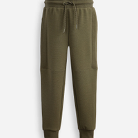 Calça jogger infantil de algodão texturizada verde