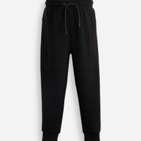 Calça jogger infantil de algodão texturizada preta