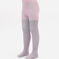 Meia calça infantil com lurex rosa