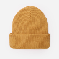 Gorro masculino canelado amarelo