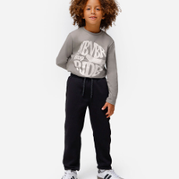 Blusa de algodão infantil manga longa never stop ride cinza