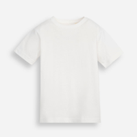 Camiseta de algodão infantil manga curta básica off white