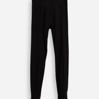 Calça legging infantil canelada com nervura preta