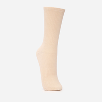 Meia cano longo canelada masculina off white