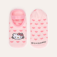 Meia sapatilha infantil hello kitty rosa