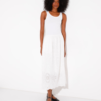 Vestido midi de laise mindset branco